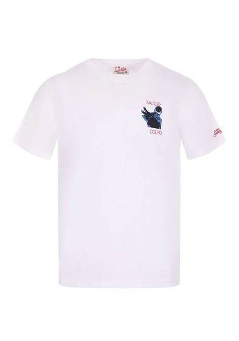 T-shirt Mc2 Saint Barth uomo Tshirt man faccio colpo bianca cotone ricamo MC2 SAINT BARTH | T-shirt | T-SHIRTMAN05381H01N